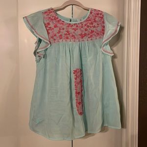 J Marie hand embroidered blouse